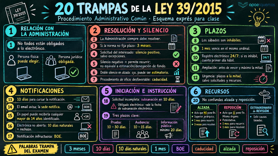 Página del esquema "20 trampas de la Ley 39/2015 que debes dominar"