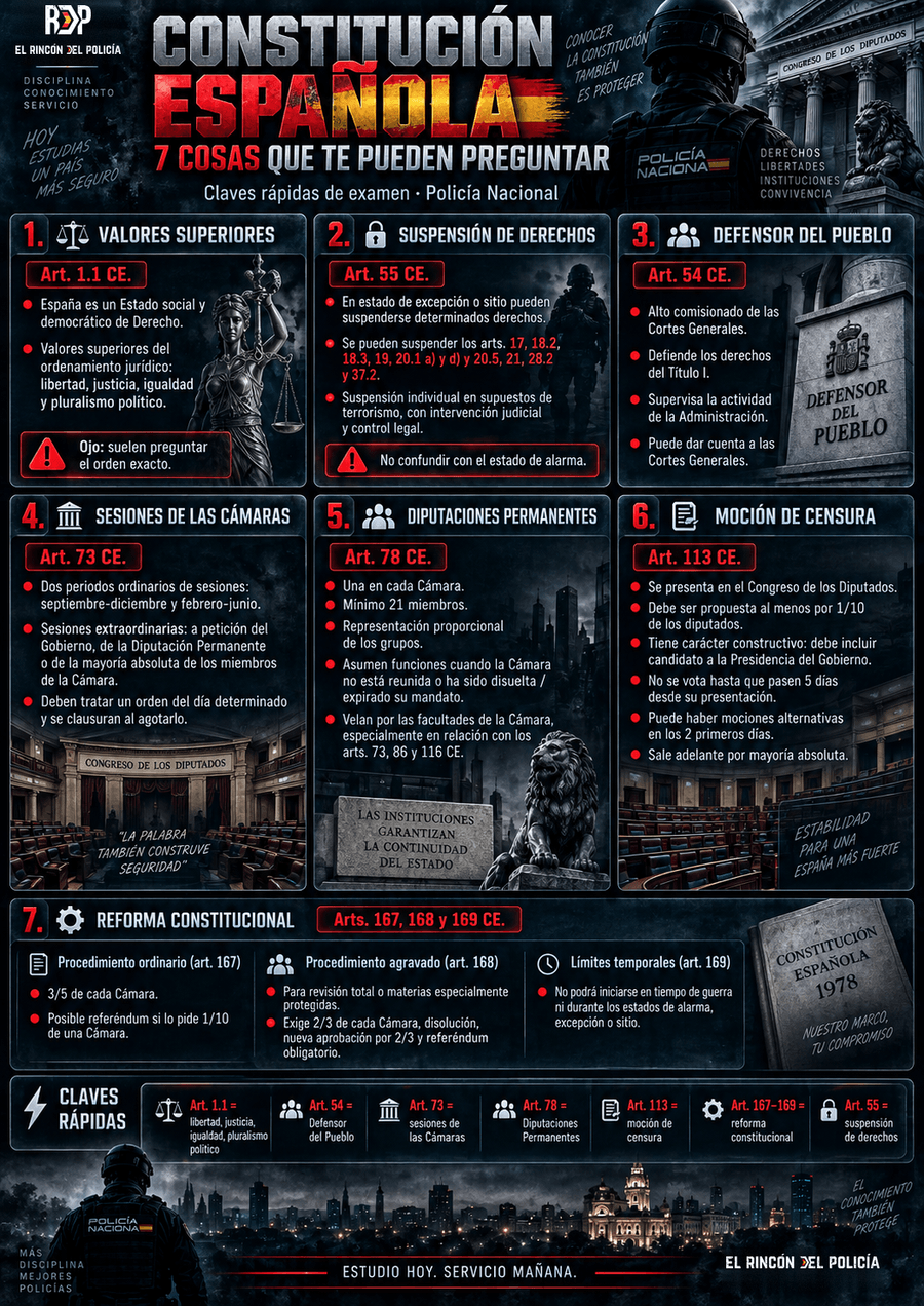 Página del esquema "Constitución Española: 7 cosas que te pueden preguntar"