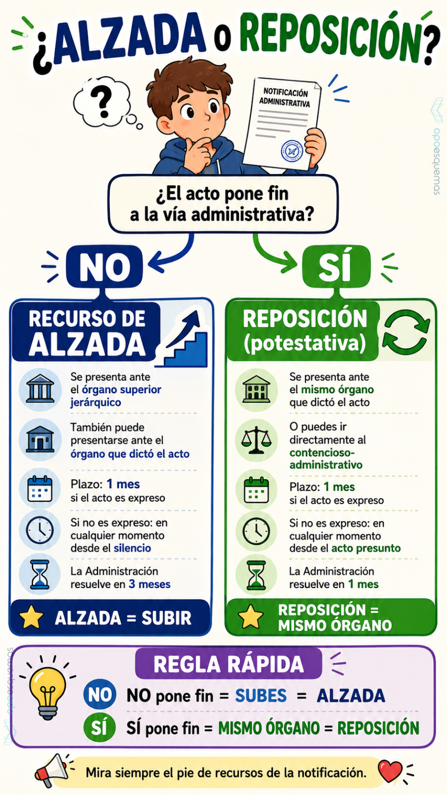 Página del esquema "Recurso de alzada o reposición: aprende a diferenciarlos"