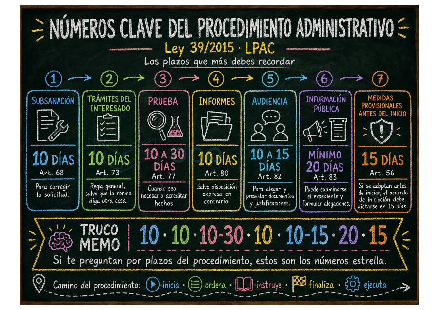 Página del esquema "El camino y los plazos del procedimiento administrativo"