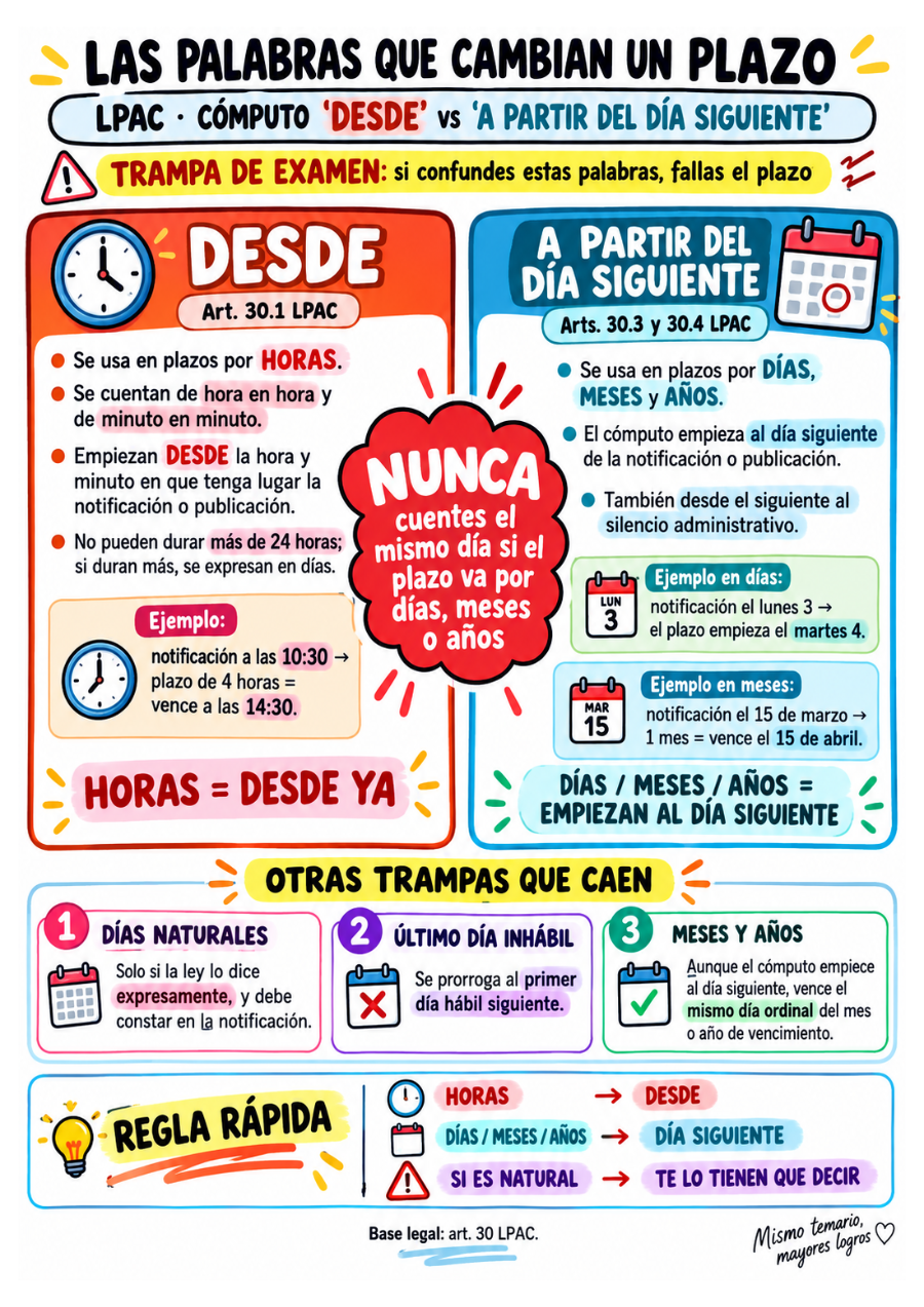 Página del esquema "Cómo se computan los plazos en la LPAC"