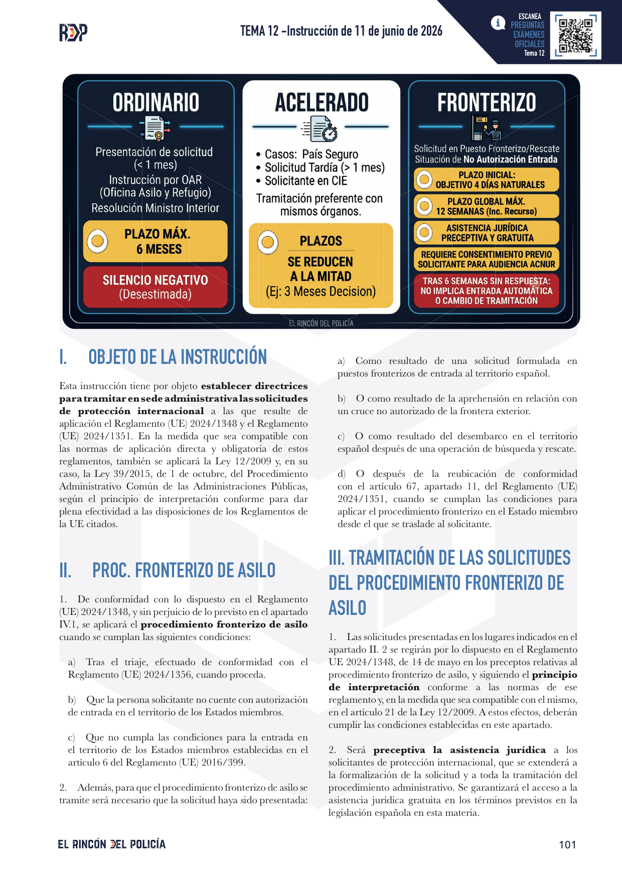 Página del esquema "Instrucción de protección internacional 2026 (asilo)"