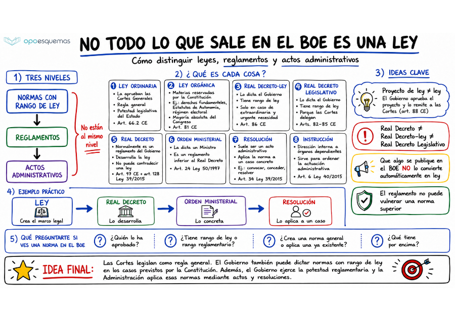 Página del esquema "No todo lo que sale en el BOE es una ley"