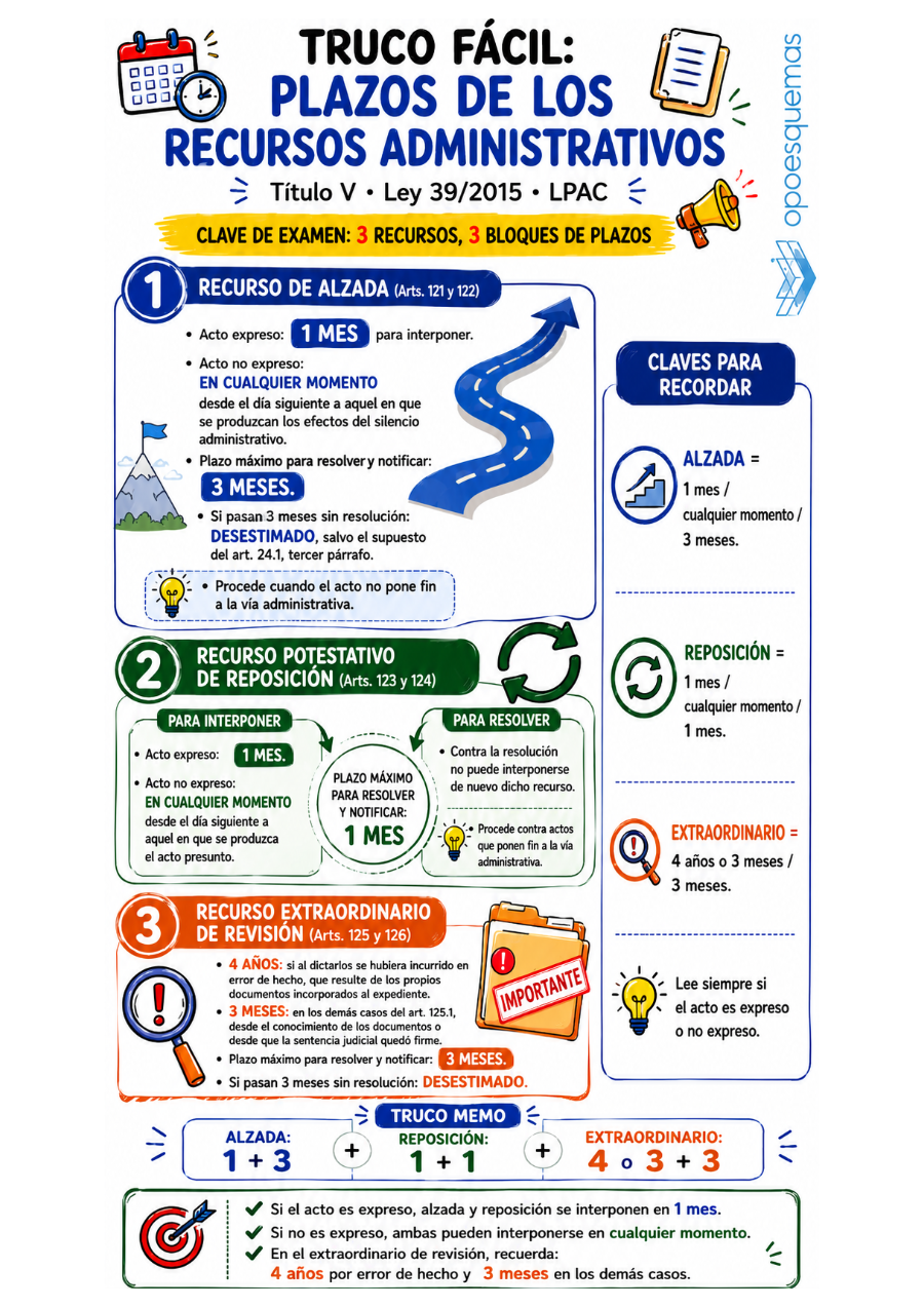 Página del esquema "Plazos de los recursos administrativos (LPAC)"