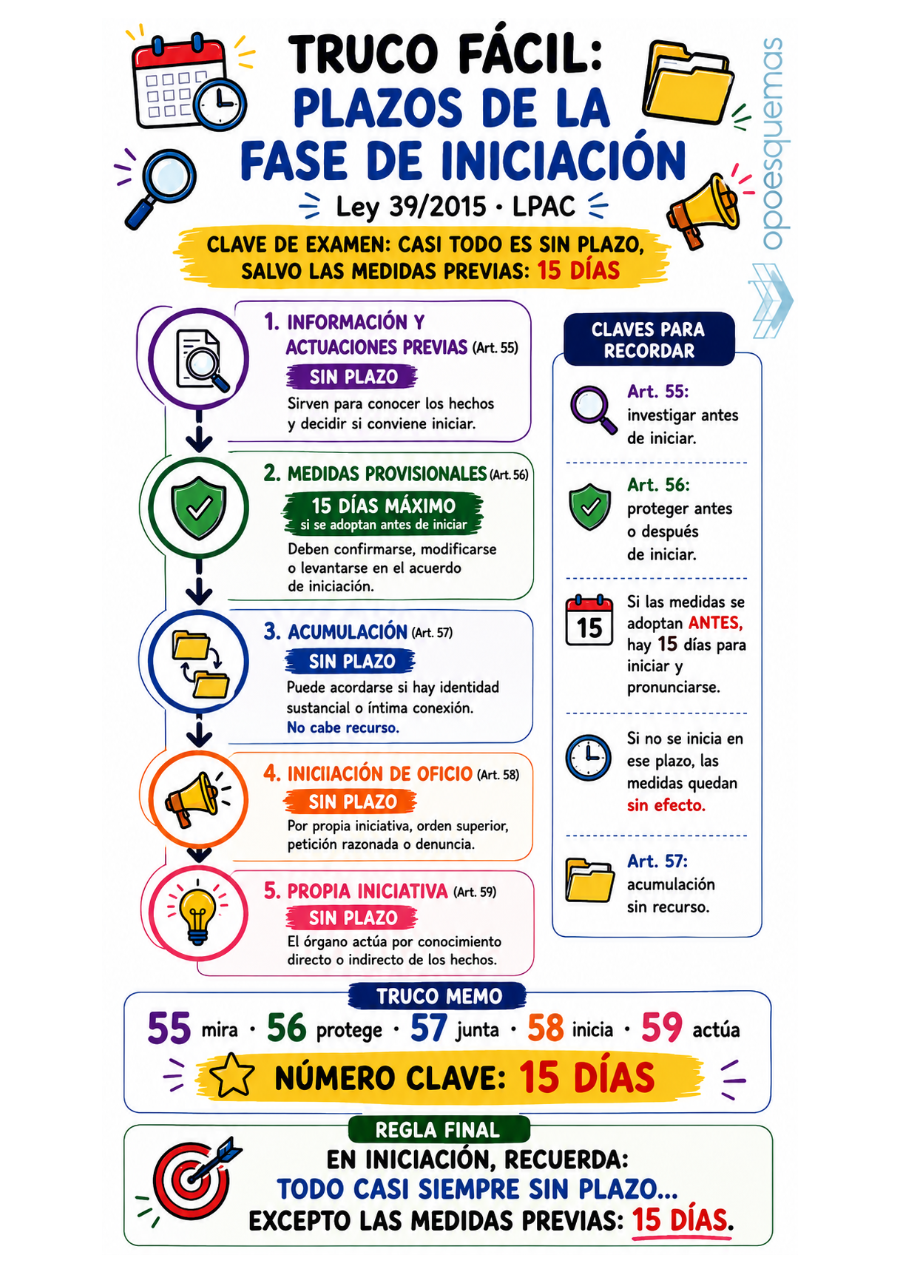 Página del esquema "Infografía plazos de la fase de iniciación LPAC"